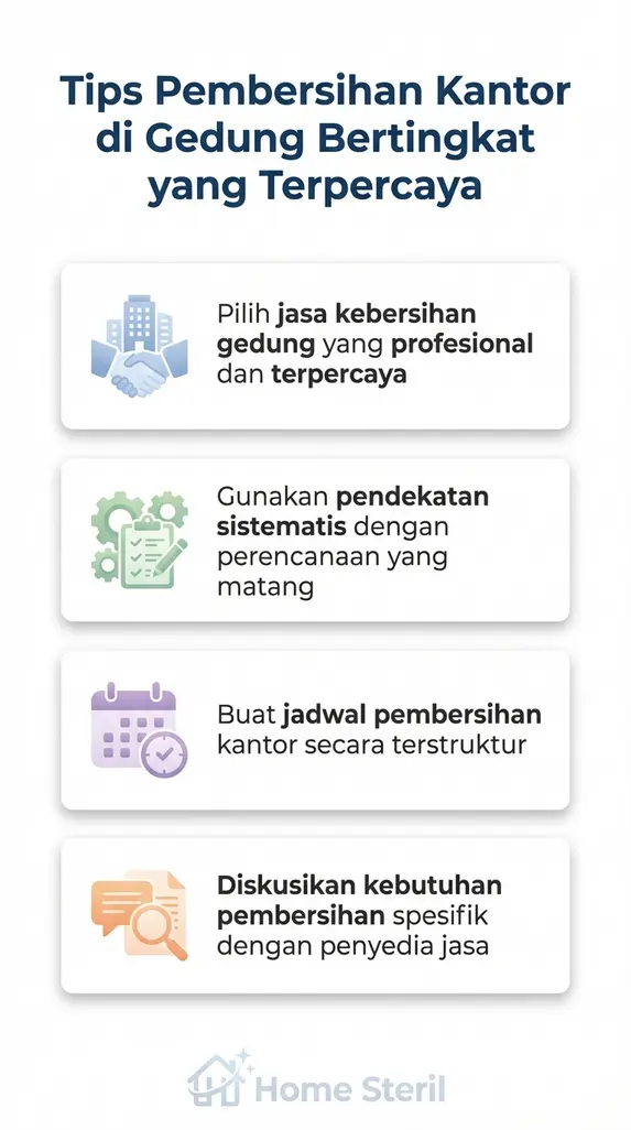 Tips Pembersihan Kantor di Gedung Bertingkat yang Terpercaya