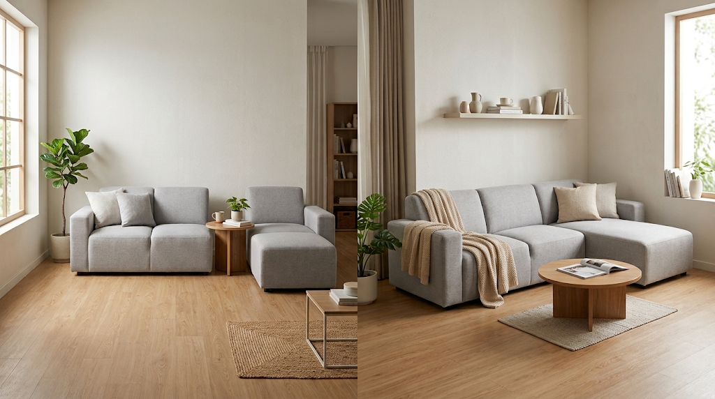 Pertimbangan untuk Sofa Ruang Tamu Kecil, L Putus, dan L Sambung