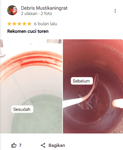Review Pelanggan Jasa Cuci Toren Air di Home-steril.com
