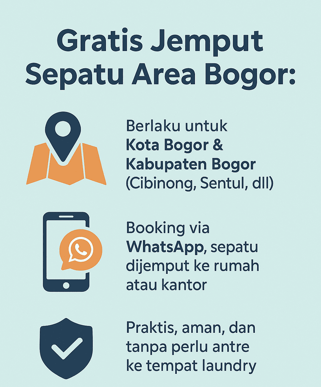 Infografik: Gratis Jemput Sepatu Area Bogor