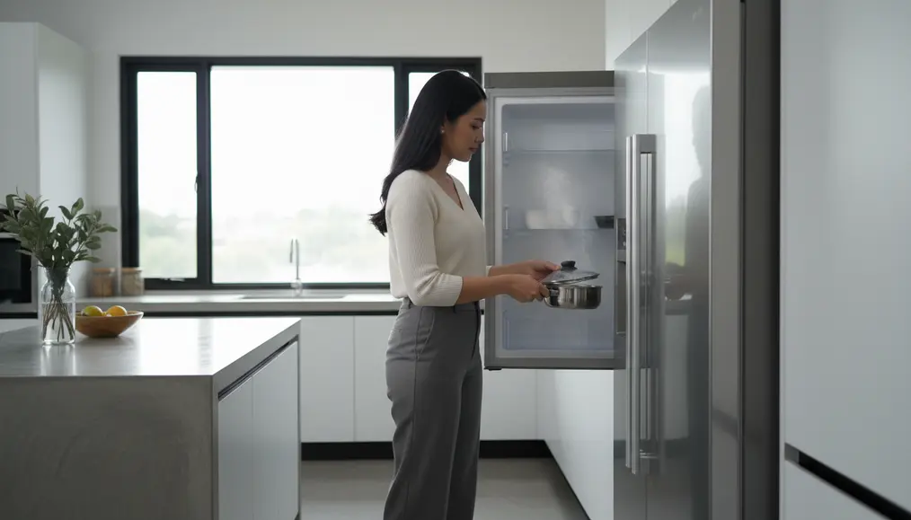 1. Menyimpan Makanan Panas Langsung ke dalam Kulkas