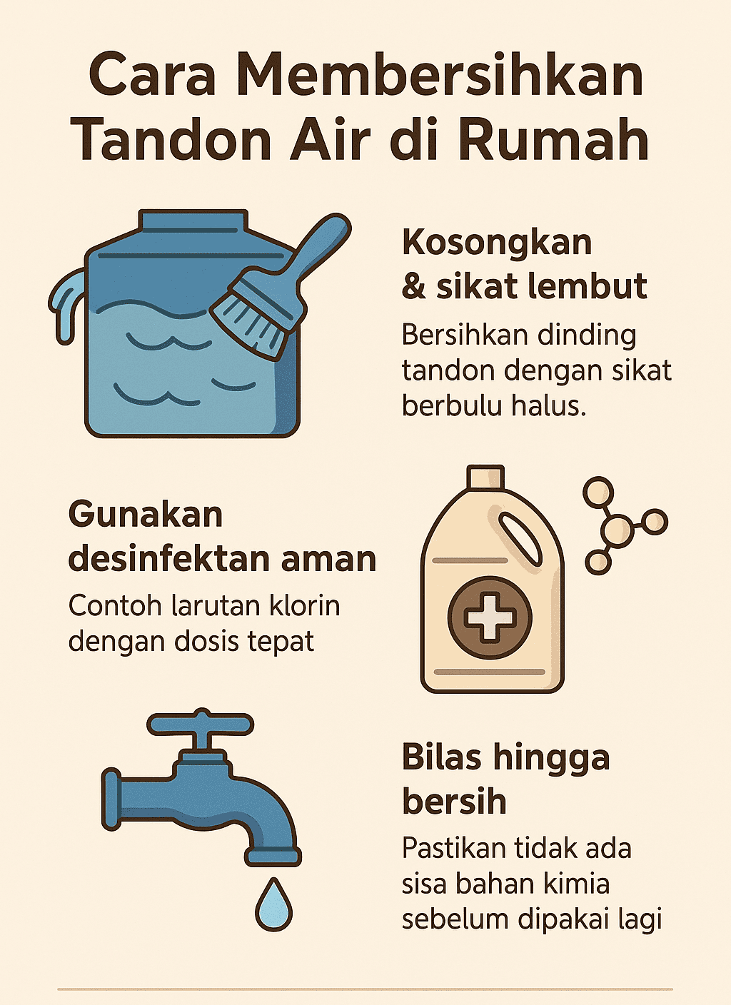 Infografik: Cara Membersihkan Tandon Air di Rumah