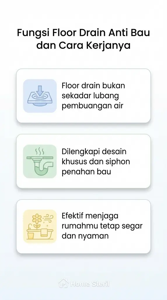 Fungsi Floor Drain Anti Bau dan Cara Kerjanya