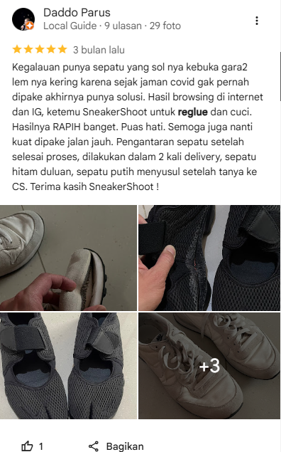 Rating & Ulasan Pelanggan Sneakershoot