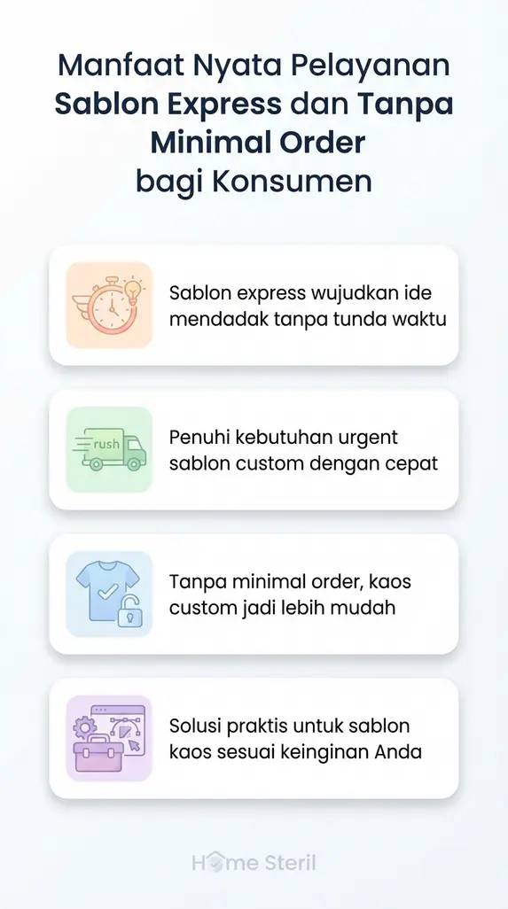 Manfaat Nyata Pelayanan Sablon Express dan Tanpa Minimal Order bagi Konsumen