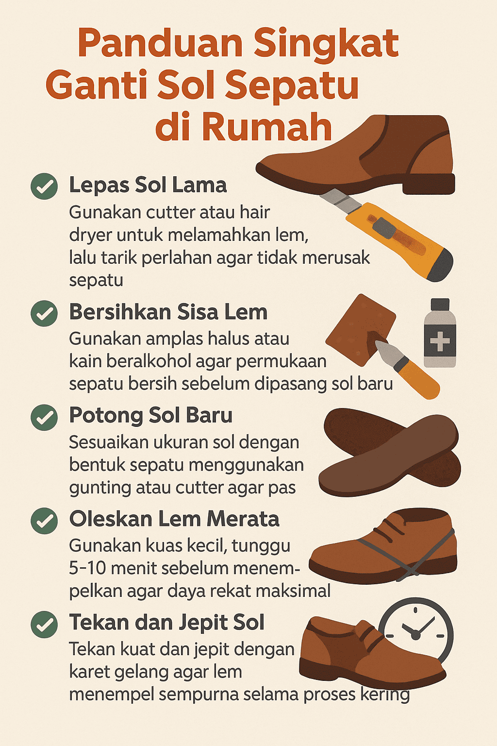 Panduan Mengganti Sol Sepatu dengan Langkah yang Tepat