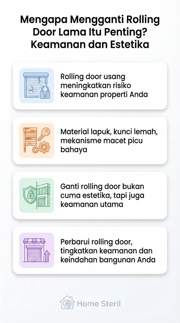 Mengapa Mengganti Rolling Door Lama Itu Penting? Keamanan dan Estetika