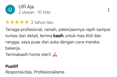 Review Pelanggan Booking Jasa Pembersihan Kolam Renang Home Steril