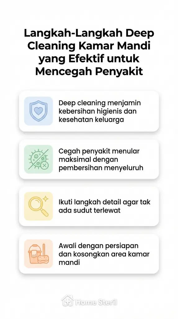 Langkah-Langkah Deep Cleaning Kamar Mandi yang Efektif untuk Mencegah Penyakit