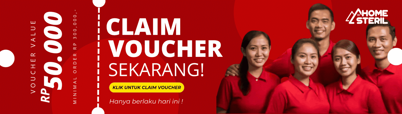 Voucher deep cleaning home steril