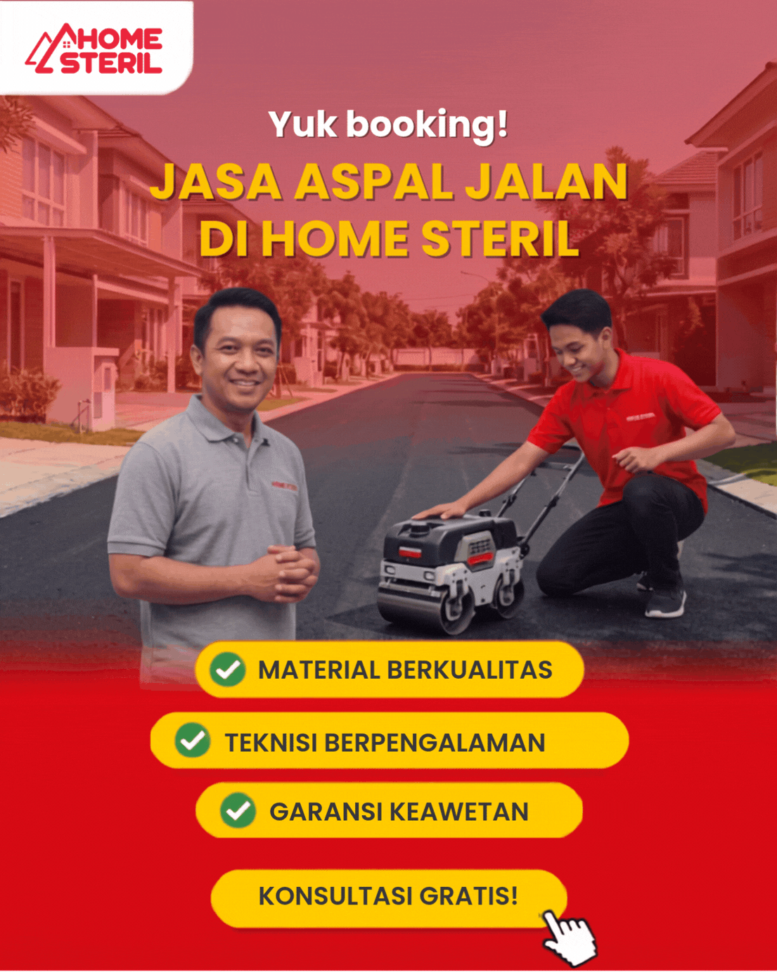 Jasa Aspal Jalan di Homesteril.com