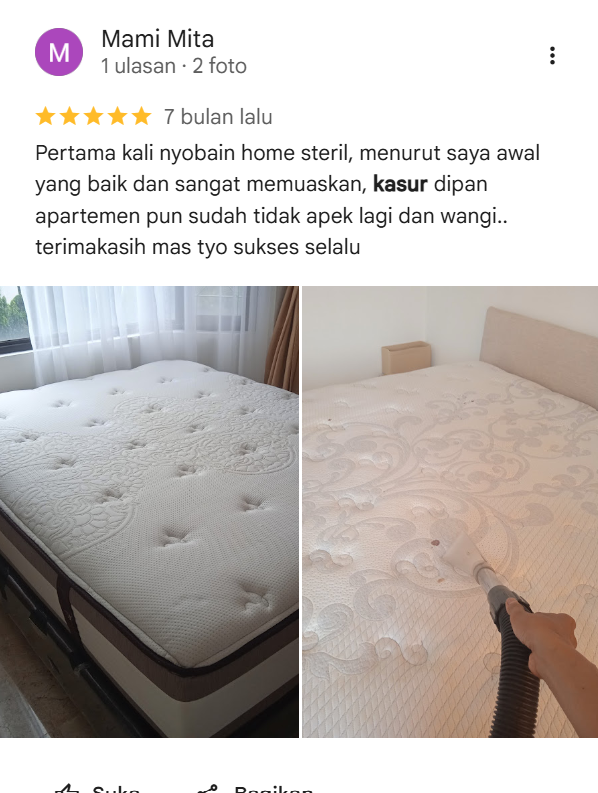 Testimoni Pelanggan Home Steril