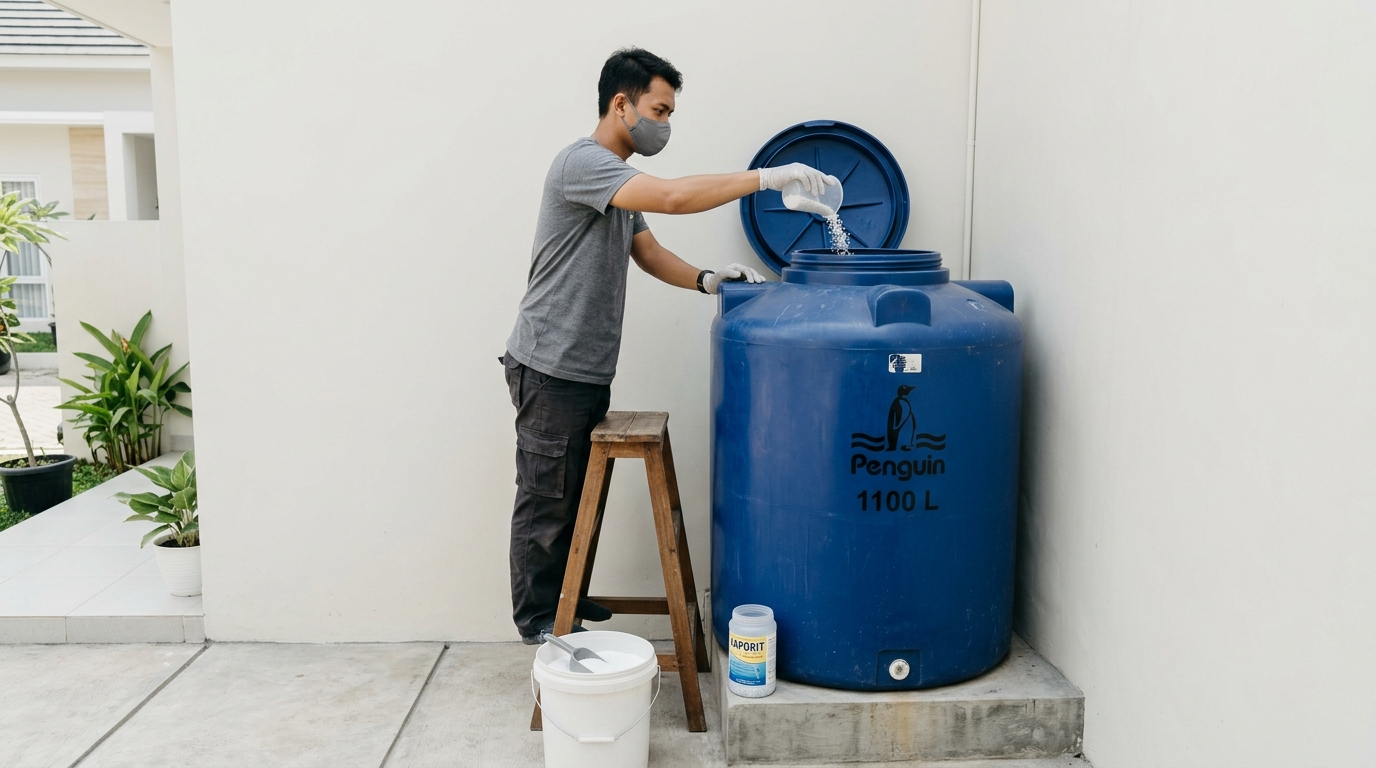 Berapa Takaran Kaporit untuk Sanitasi Tandon Air per 1.000 Liter?