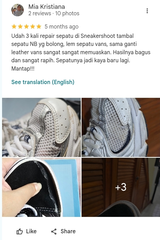 Testimoni Pelanggan Sneakershoot