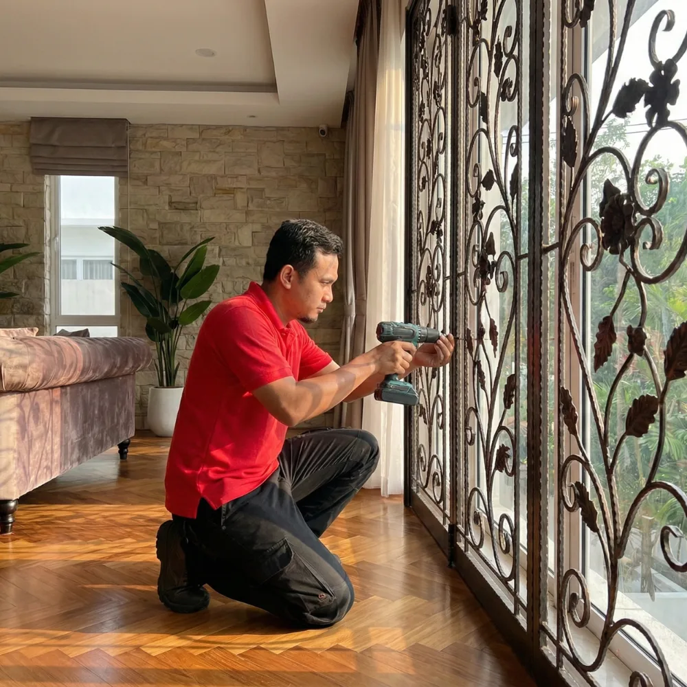 JASA PASANG TERALIS JENDELA & PINTU BESI ALUMINIUM | BERGARANSI