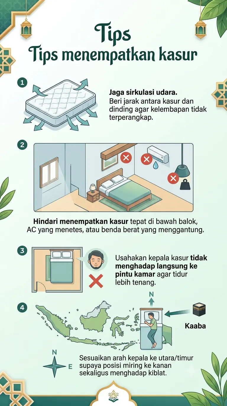 Infografik : Tips Menempatkan Kasur