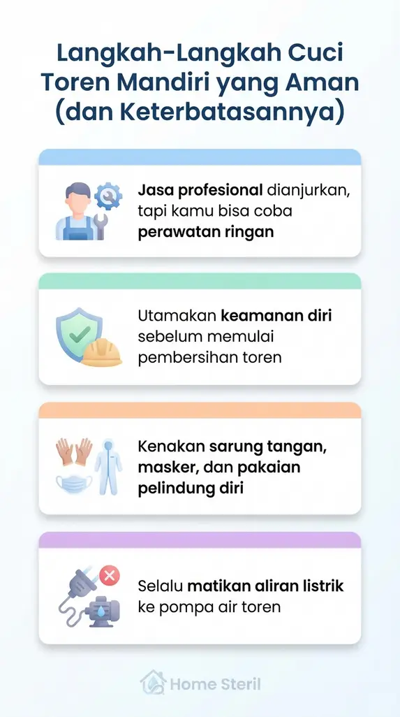 Langkah-Langkah Cuci Toren Mandiri yang Aman (dan Keterbatasannya)