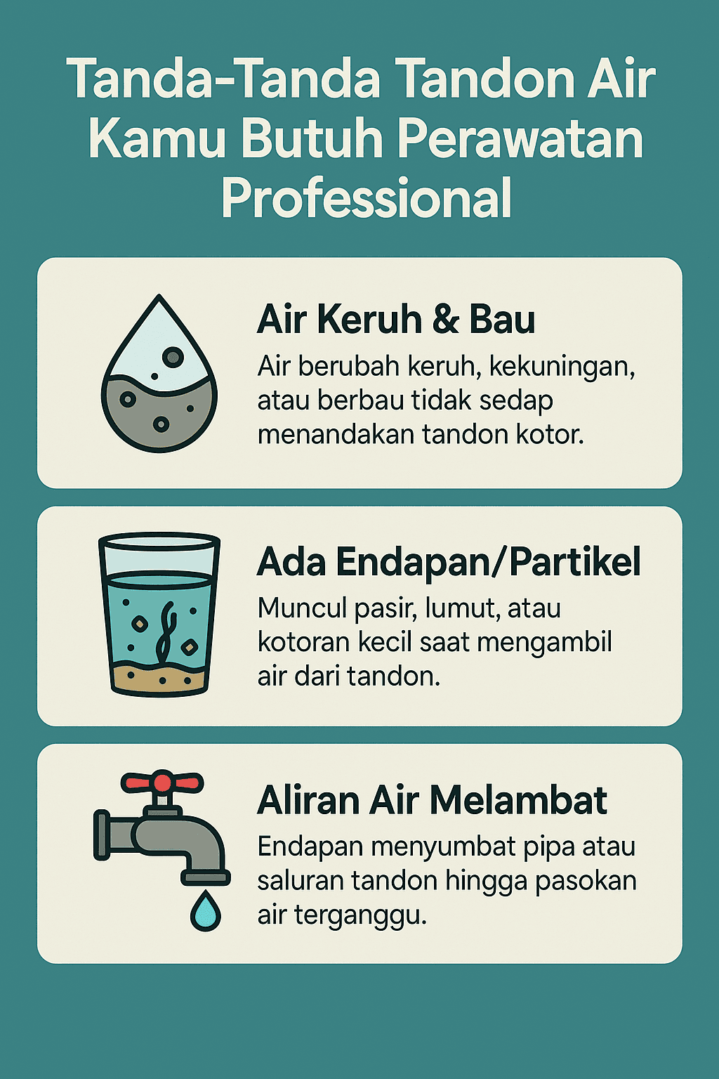 Tanda-Tanda Tandon Air Kamu Butuh Perawatan Profesional