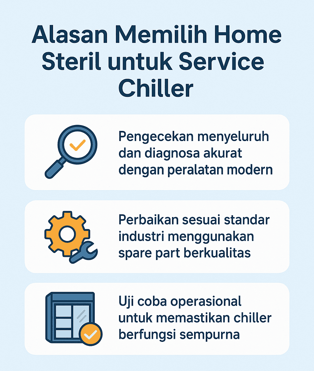 Infografik: Alasan Memilih Home Steril untuk Service Chiller