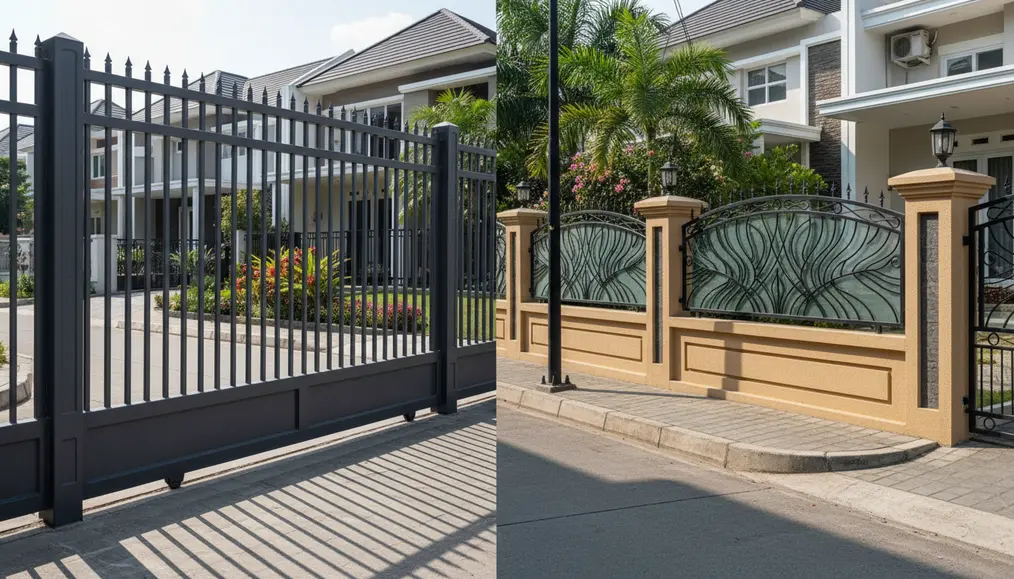 Perbandingan Pagar Tembok Besi vs Pagar Full Besi: Mana yang Lebih Baik?