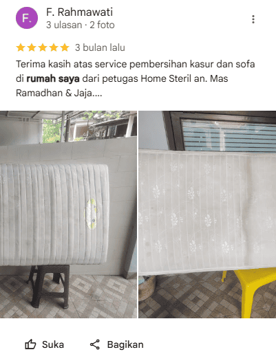 Testimoni Pelanggan Vakuum Tungau di Home Steril