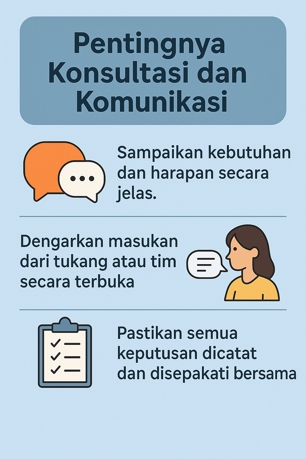 Infografik:Pentingnya Konsultasi dan Komunikasi