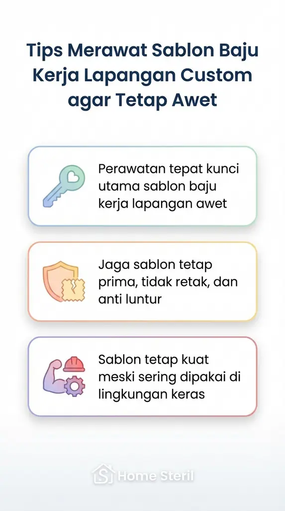 Tips Merawat Sablon Baju Kerja Lapangan Custom agar Tetap Awet