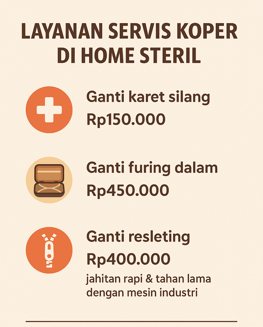 Infografik: Layanan Servis Koper Di Home Steril