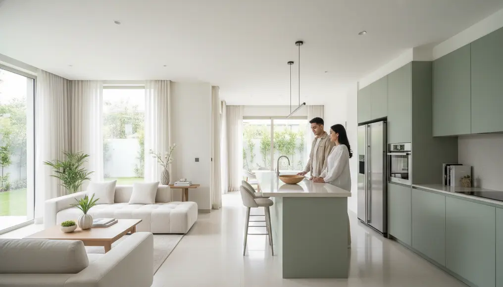 Tips Mendesain Kitchen Set untuk Dapur Terbuka (Open Plan) yang Menyatu dengan Ruang Tamu