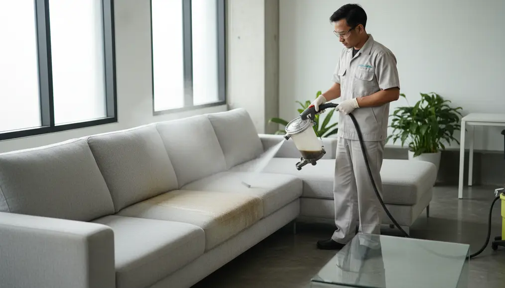 Wet Cleaning Sofa Kantor: Solusi Terdepan untuk Sterilisasi Furnitur Kantor
