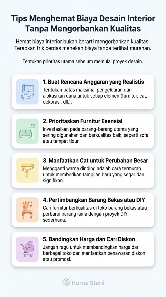 Tips Menghemat Biaya Desain Interior Tanpa Mengorbankan Kualitas