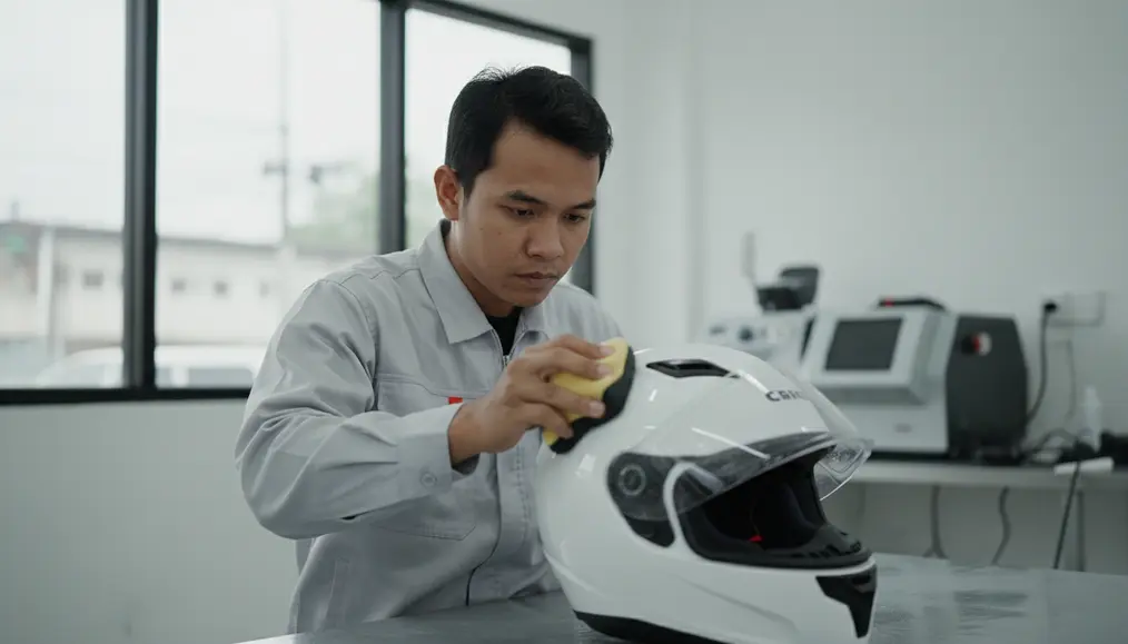 Proses Pengerjaan Coating Helm yang Berpengalaman di Sneakershoot