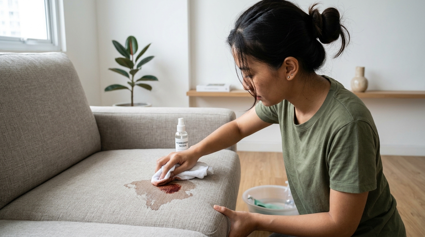 Langkah-Langkah Membersihkan Sofa dari Noda Darah