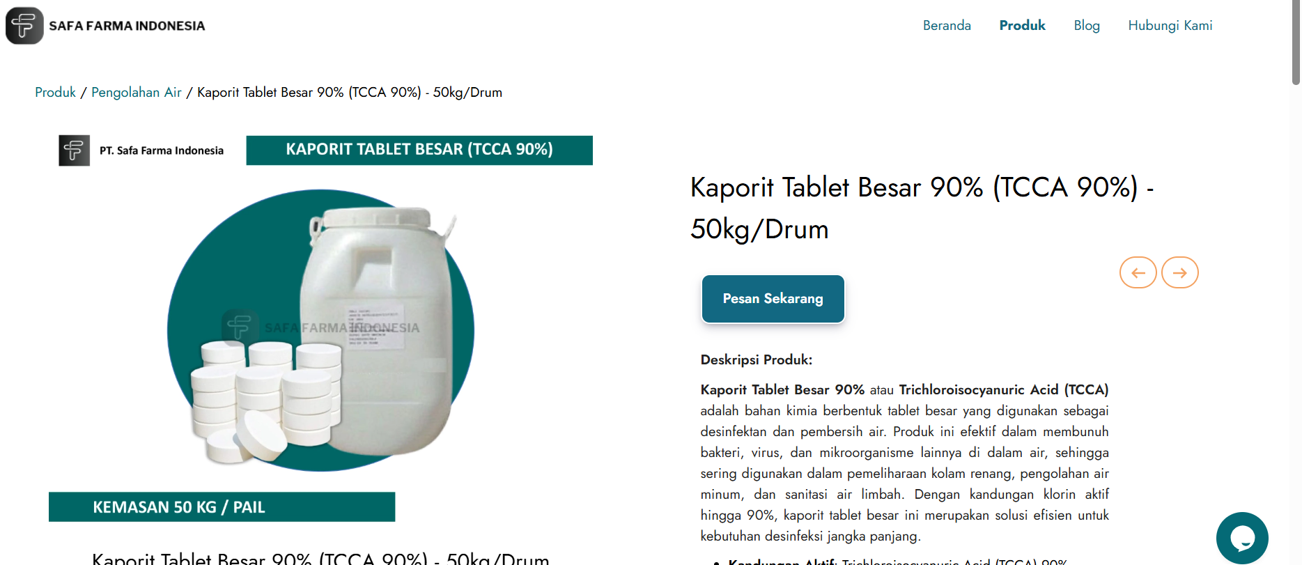 Kaporit Tablet 90%