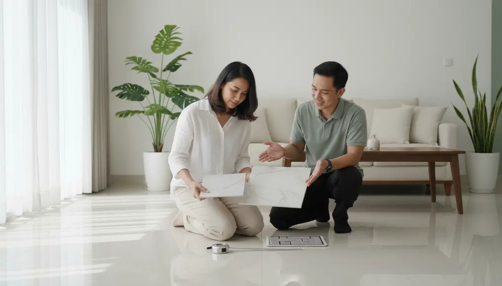 Memilih Material & Ukuran Keramik yang Tepat Sebelum Pasang (40x40 vs 60x60)