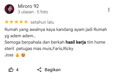 Review Pelanggan Pakai Jasa Pemasangan Kanopi di Home Steril