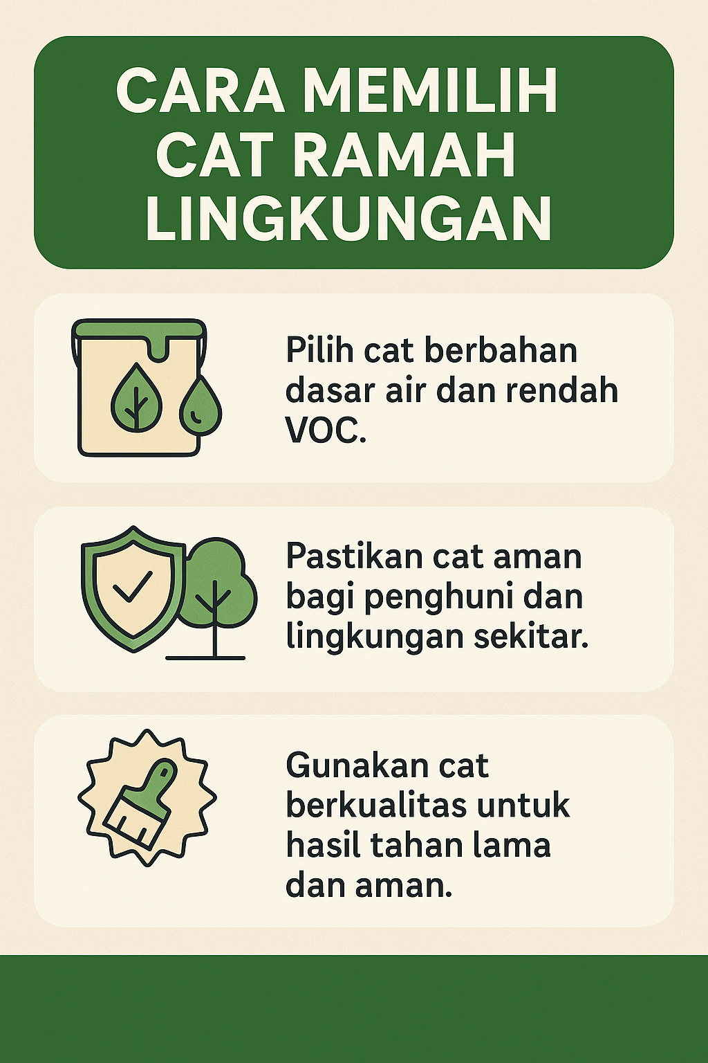 Infografik:Cara Memilih Cat Rumah Lingkungan
