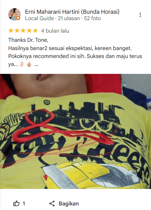Review Pelanggan Jasa Sablon Kaos