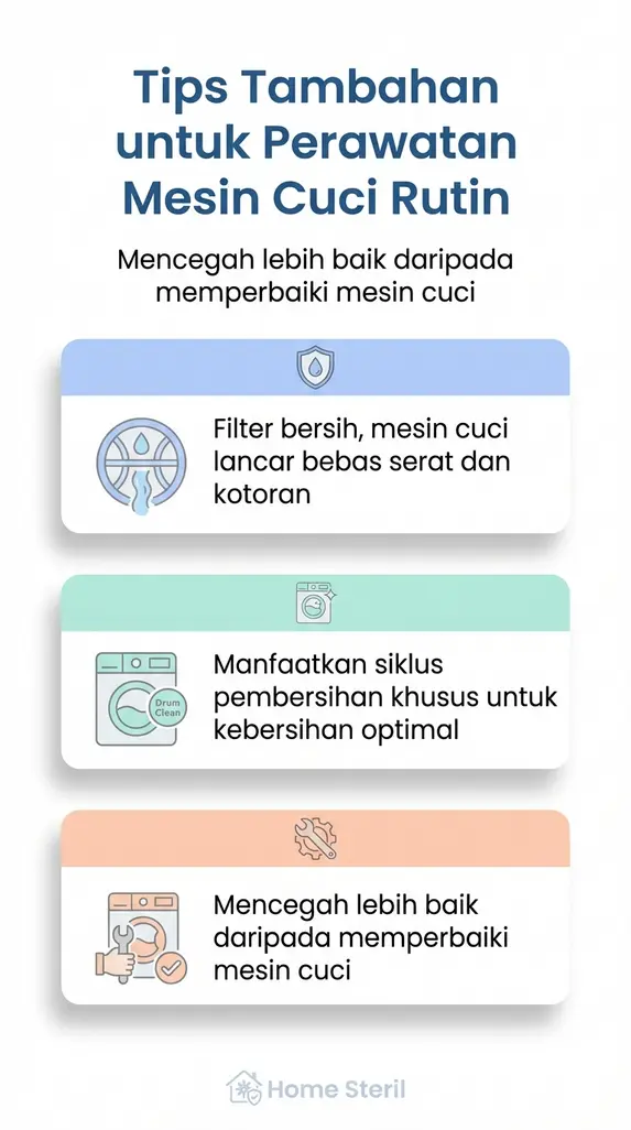 Tips Tambahan untuk Perawatan Mesin Cuci Rutin