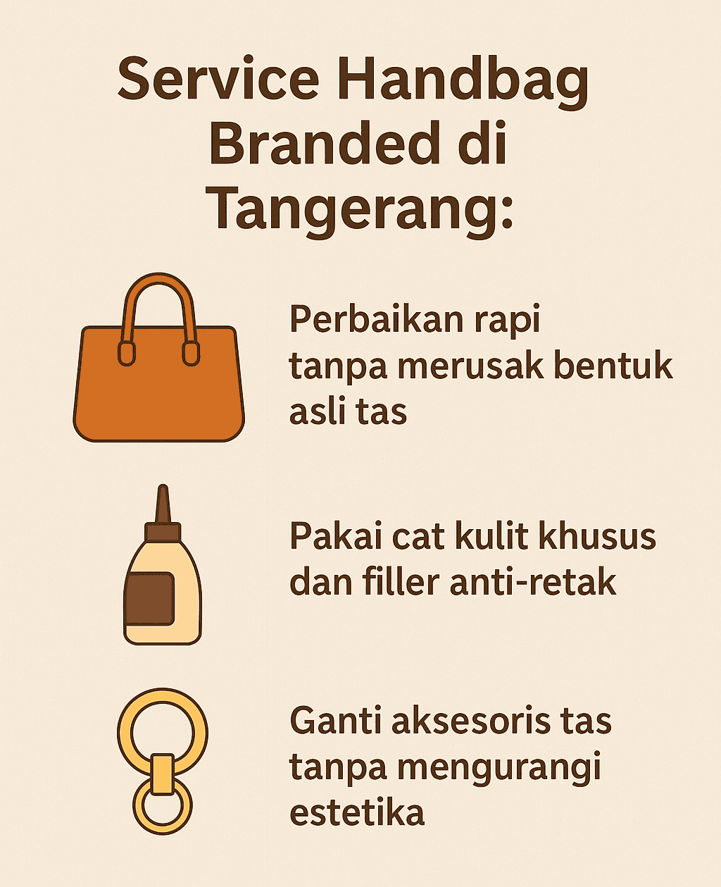 Infografik: Service Handbag Branded di Tangerang