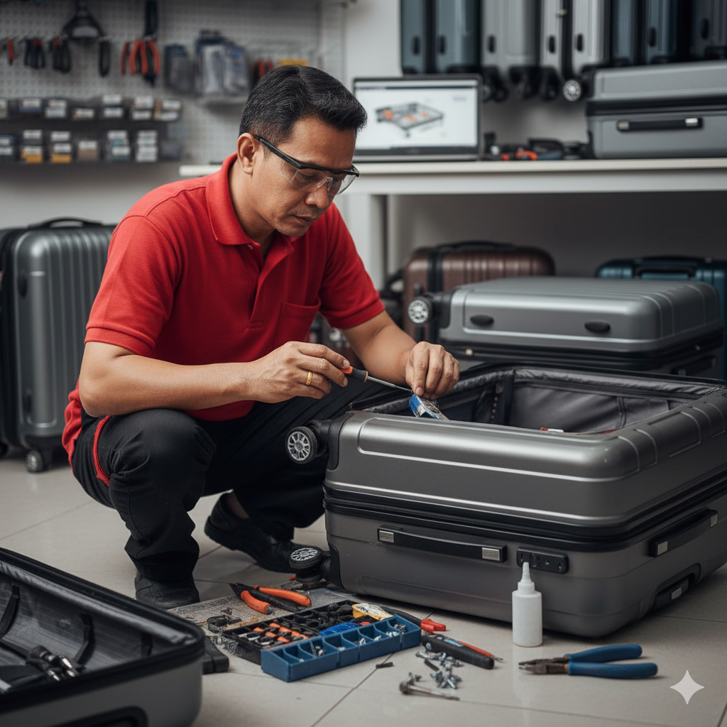 Teknik Tukang Service Koper Terdekat: Detail Roda, Resleting, dan Casing 