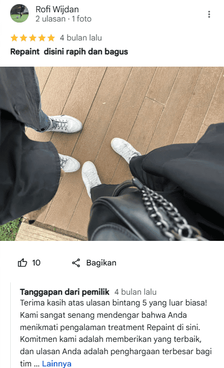 Testimoni Pelanggan Sneakershoot.id