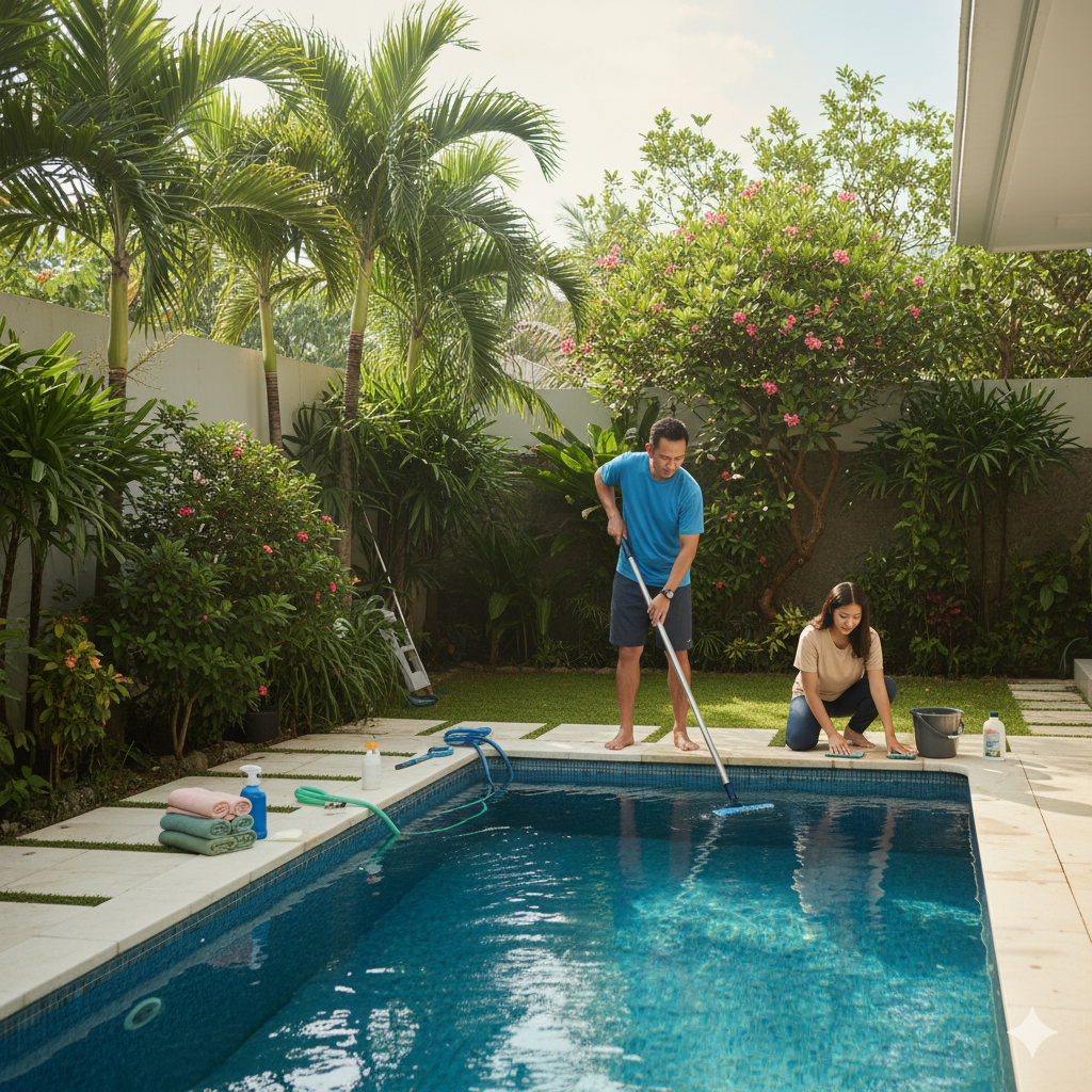 Tips Menjaga Kebersihan Kolam Renang Kecil di Halaman Rumah