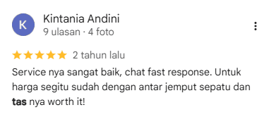 Testimoni Pelanggan Menggunakan Jasa Laundry Tas Antar Jemput Sneakershoot