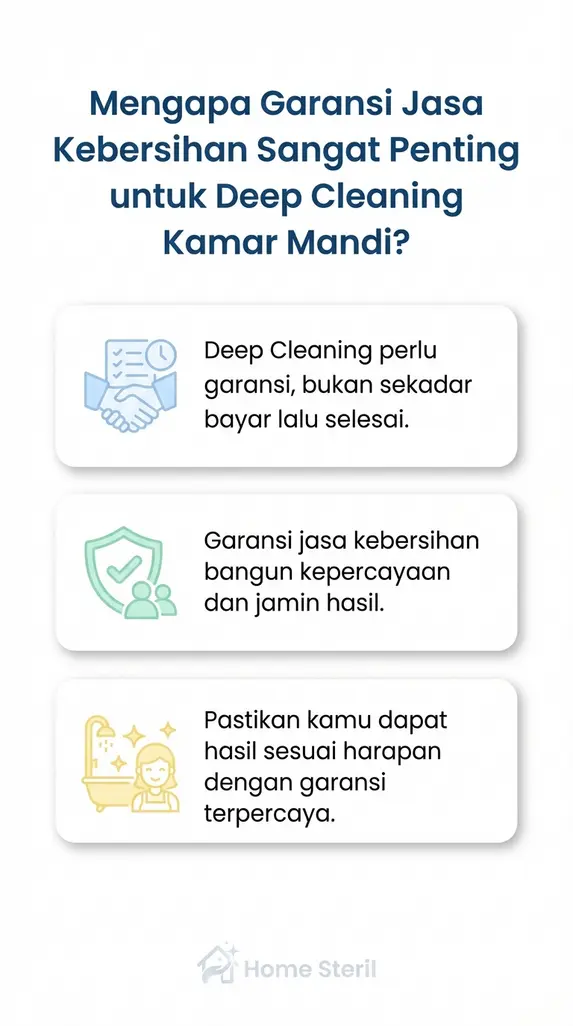 Mengapa Garansi Jasa Kebersihan Sangat Penting untuk Deep Cleaning Kamar Mandi?