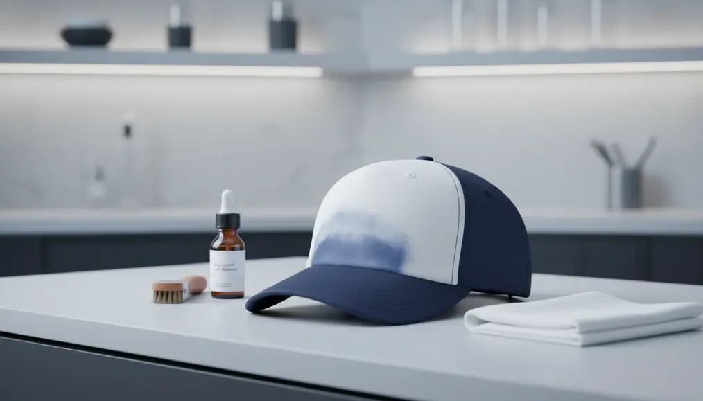 Menghilangkan Noda Luntur Pada Topi Kombinasi Warna