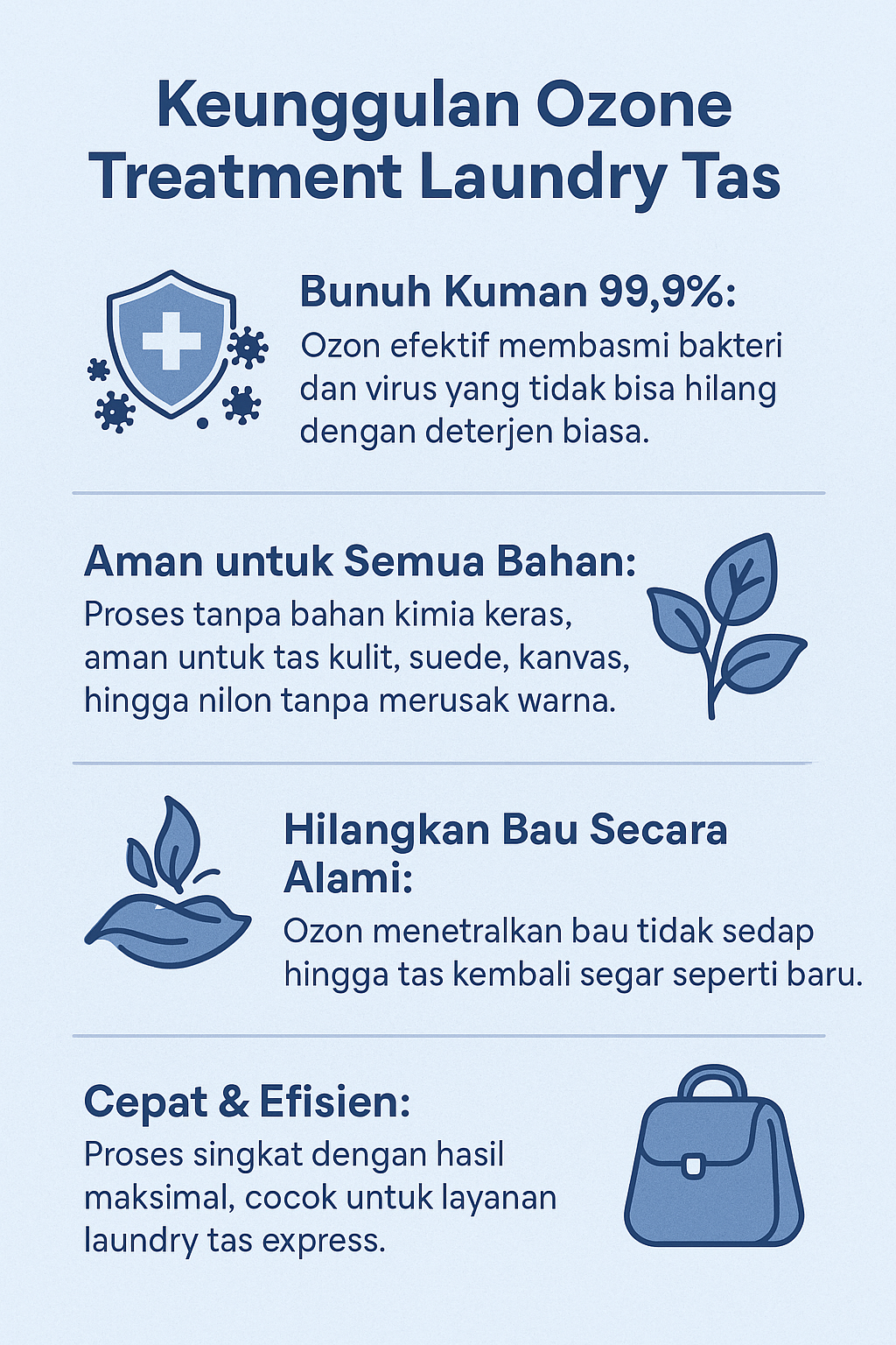 Keunggulan Ozone Treatment Laundry Tas