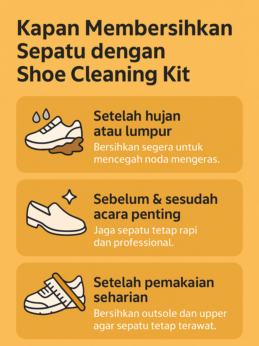 Infografik: Kapan Membersihkan Sepatu dengan Shoe Cleaning Kit