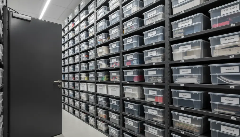 Sistem Penyimpanan Efisien: Rak, Box Organizer, dan Pintu yang Kuat