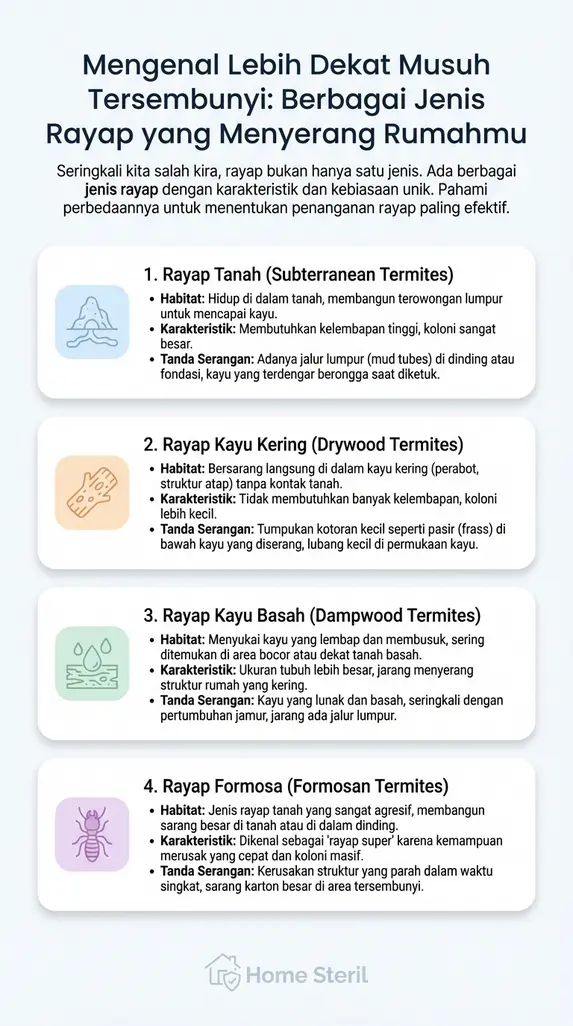 Mengenal Lebih Dekat Musuh Tersembunyi: Berbagai Jenis Rayap yang Menyerang Rumahmu